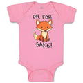 Baby Clothes Oh, for Sake! Fox Sitting Silently and Watching Baby Bodysuits