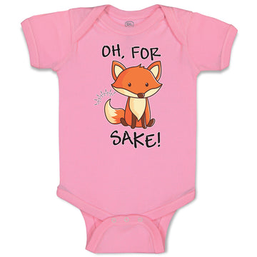 Baby Clothes Oh, for Sake! Fox Sitting Silently and Watching Baby Bodysuits