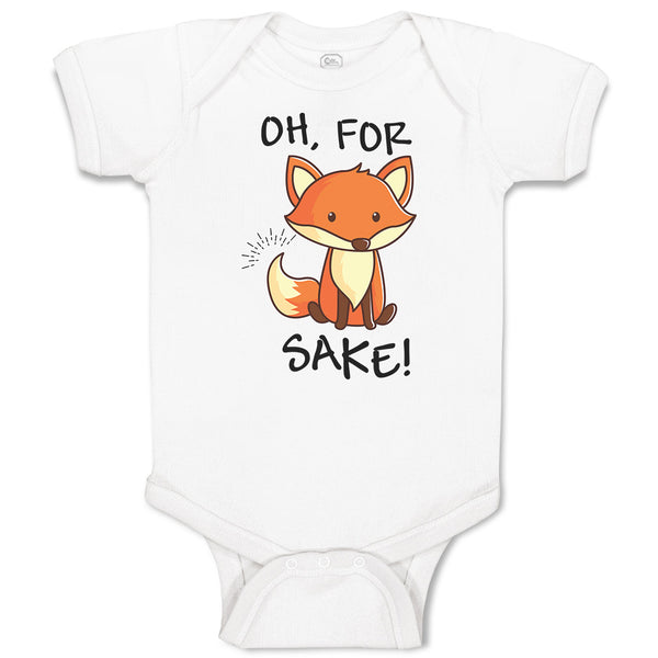 Baby Clothes Oh, for Sake! Fox Sitting Silently and Watching Baby Bodysuits