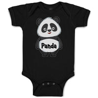 Baby Clothes Cute Panda Bear with Black Patches Around It's Eyes, Ears and Body