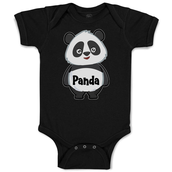 Baby Clothes Cute Panda Bear with Black Patches Around It's Eyes, Ears and Body