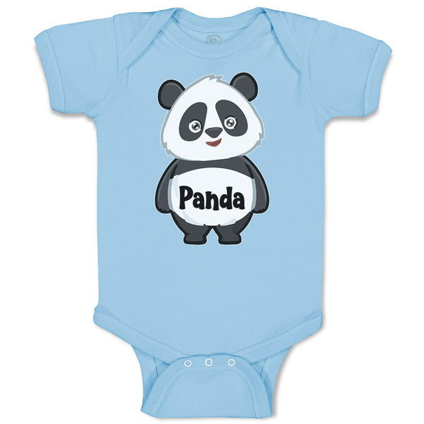 Cute Panda Bear with Black Patches Around It's Eyes, Ears and Body