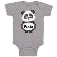 Baby Clothes Cute Panda Bear with Black Patches Around It's Eyes, Ears and Body