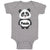 Baby Clothes Cute Panda Bear with Black Patches Around It's Eyes, Ears and Body