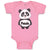 Baby Clothes Cute Panda Bear with Black Patches Around It's Eyes, Ears and Body