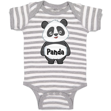 Baby Clothes Cute Panda Bear with Black Patches Around It's Eyes, Ears and Body