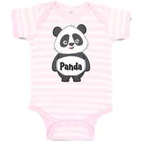 Baby Clothes Cute Panda Bear with Black Patches Around It's Eyes, Ears and Body
