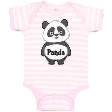 Baby Clothes Cute Panda Bear with Black Patches Around It's Eyes, Ears and Body