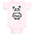 Baby Clothes Cute Panda Bear with Black Patches Around It's Eyes, Ears and Body