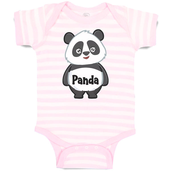 Baby Clothes Cute Panda Bear with Black Patches Around It's Eyes, Ears and Body