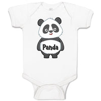 Baby Clothes Cute Panda Bear with Black Patches Around It's Eyes, Ears and Body