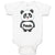 Baby Clothes Cute Panda Bear with Black Patches Around It's Eyes, Ears and Body