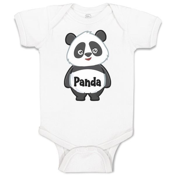 Baby Clothes Cute Panda Bear with Black Patches Around It's Eyes, Ears and Body