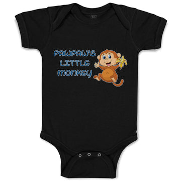 Baby Clothes Pawpaw's Cute Little Monkey Holding A Peeled Banana Baby Bodysuits