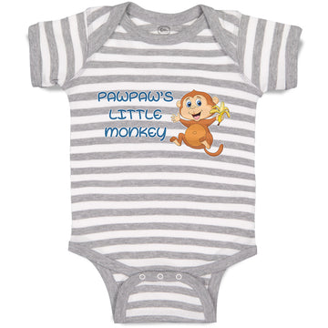 Baby Clothes Pawpaw's Cute Little Monkey Holding A Peeled Banana Baby Bodysuits