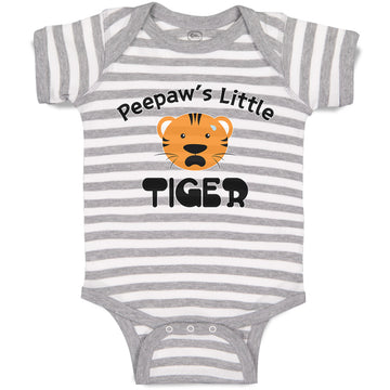 Baby Clothes Peepaw's Little Cute Tiger Head with Whisker Baby Bodysuits Cotton