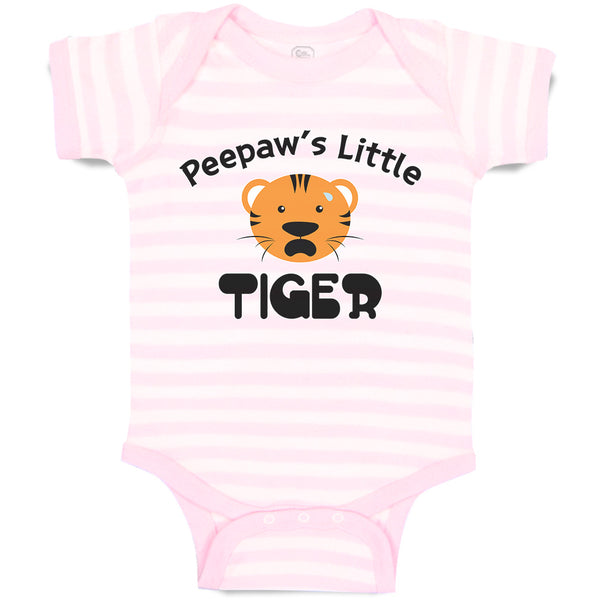 Baby Clothes Peepaw's Little Cute Tiger Head with Whisker Baby Bodysuits Cotton