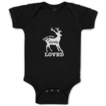 Baby Clothes You Are So Deerly Loved Silhouette Deer Side View Mammal Cotton