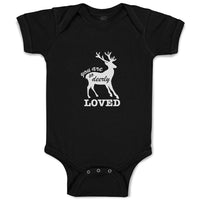 Baby Clothes You Are So Deerly Loved Silhouette Deer Side View Mammal Cotton