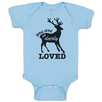 Baby Clothes You Are So Deerly Loved Silhouette Deer Side View Mammal Cotton