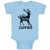 Baby Clothes You Are So Deerly Loved Silhouette Deer Side View Mammal Cotton