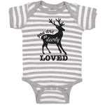 Baby Clothes You Are So Deerly Loved Silhouette Deer Side View Mammal Cotton