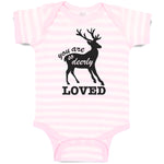 Baby Clothes You Are So Deerly Loved Silhouette Deer Side View Mammal Cotton