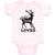 Baby Clothes You Are So Deerly Loved Silhouette Deer Side View Mammal Cotton