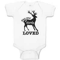 Baby Clothes You Are So Deerly Loved Silhouette Deer Side View Mammal Cotton