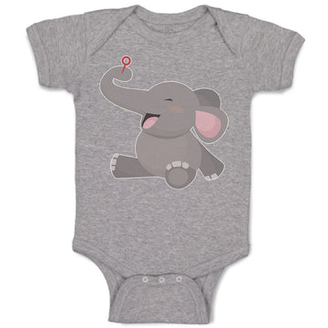 Baby Clothes Cute Baby Elephant Sitting and Playing with It's Trunk Cotton