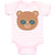Baby Clothes Cute Bear Wearing Sunglass Toy Teddy Bear Face Baby Bodysuits