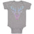 Baby Clothes Color Abstract Reindeer Head, Face and Horns Baby Bodysuits Cotton