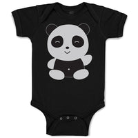 Baby Clothes Cute Panda Bear 2 Black Patches It's Eyes, Ears Body Baby Bodysuits