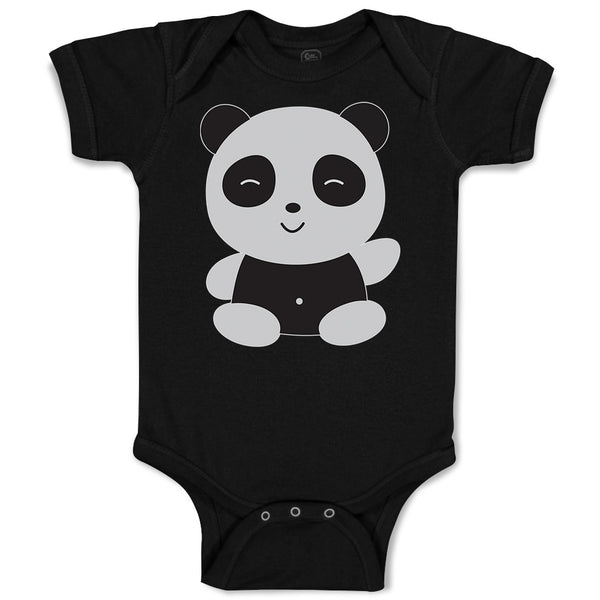Baby Clothes Cute Panda Bear 2 Black Patches It's Eyes, Ears Body Baby Bodysuits