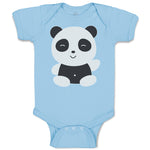 Baby Clothes Cute Panda Bear 2 Black Patches It's Eyes, Ears Body Baby Bodysuits