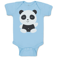 Baby Clothes Cute Panda Bear 2 Black Patches It's Eyes, Ears Body Baby Bodysuits