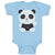 Baby Clothes Cute Panda Bear 2 Black Patches It's Eyes, Ears Body Baby Bodysuits