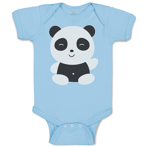 Baby Clothes Cute Panda Bear 2 Black Patches It's Eyes, Ears Body Baby Bodysuits