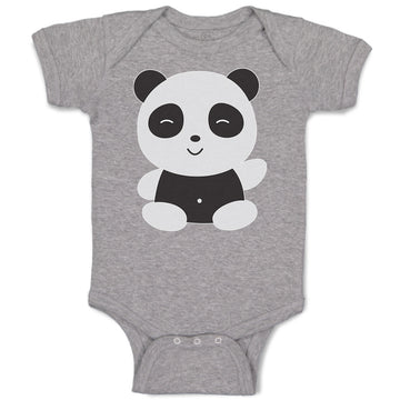 Baby Clothes Cute Panda Bear 2 Black Patches It's Eyes, Ears Body Baby Bodysuits