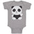 Baby Clothes Cute Panda Bear 2 Black Patches It's Eyes, Ears Body Baby Bodysuits