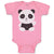 Baby Clothes Cute Panda Bear 2 Black Patches It's Eyes, Ears Body Baby Bodysuits