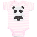 Baby Clothes Cute Panda Bear 2 Black Patches It's Eyes, Ears Body Baby Bodysuits