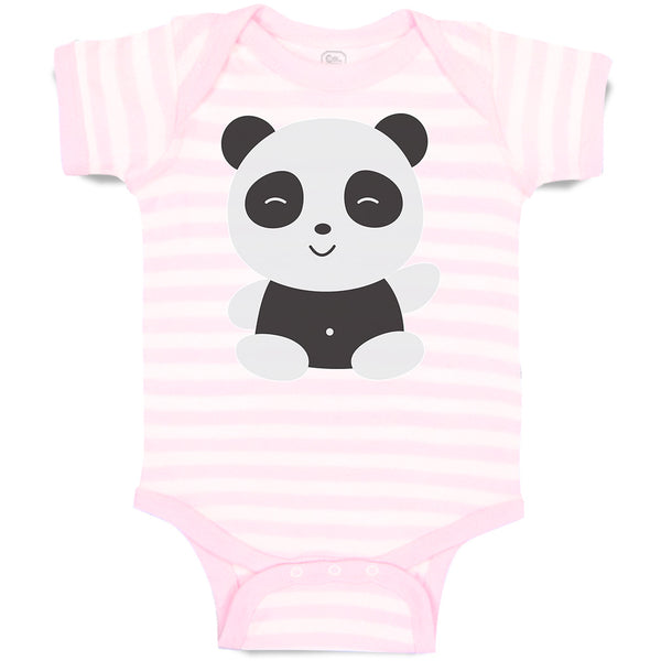 Baby Clothes Cute Panda Bear 2 Black Patches It's Eyes, Ears Body Baby Bodysuits