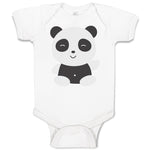 Baby Clothes Cute Panda Bear 2 Black Patches It's Eyes, Ears Body Baby Bodysuits