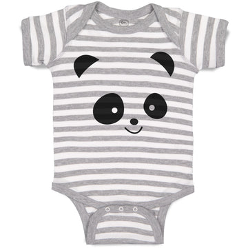 Baby Clothes Cute Panda Bear Face and Head Baby Bodysuits Boy & Girl Cotton