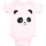 Baby Clothes Cute Panda Bear Face and Head Baby Bodysuits Boy & Girl Cotton