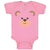 Baby Clothes Bear Face and Head Baby Bodysuits Boy & Girl Newborn Clothes Cotton