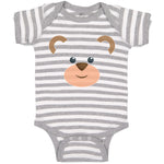 Baby Clothes Bear Face and Head Baby Bodysuits Boy & Girl Newborn Clothes Cotton