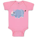 Baby Clothes Rhinoceros Grazing in An Open Field and 1 Horned Unicornis Cotton