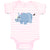 Baby Clothes Rhinoceros Grazing in An Open Field and 1 Horned Unicornis Cotton